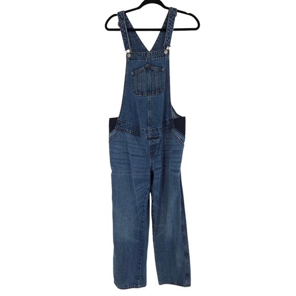 Old Navy Denim - Old Navy Slouchy Straight Maternity Denim Overalls Side Panel Coveralls 6 Short